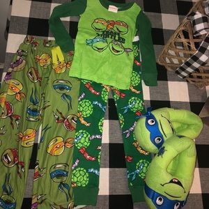 TMNT boys pijamas slippers 4t 13/1 Ninja Turtles